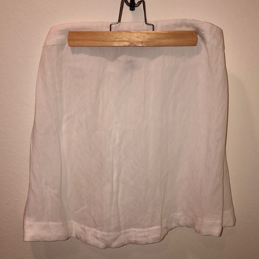NWOT never worn strapless white flow top
